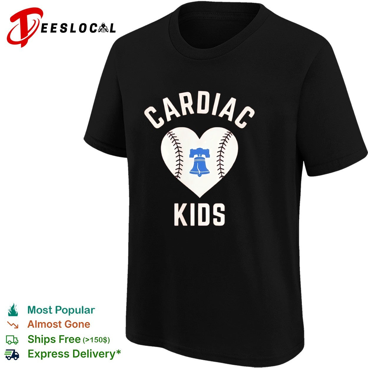 Cardiac Kids Philadelphia Phillies Baseball Heart Liberty Bell shirt