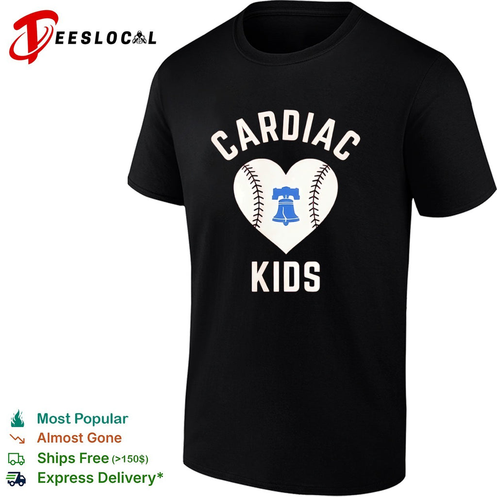 Cardiac Kids Philadelphia Phillies Baseball Heart Liberty Bell shirt