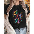 Carnival! Happy Carnivalgift 1pc New Women'WB shield T-Shirt, Summer, Pure, Printed, Short Sleeved Top, Black Gunpla...