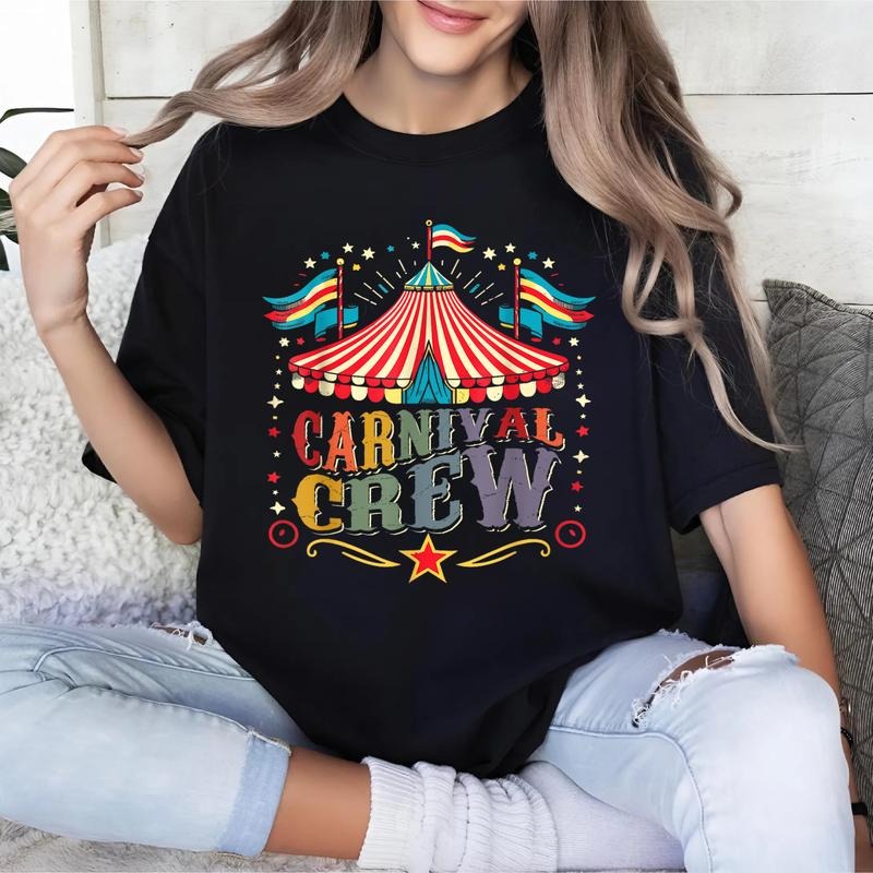 Carnival Crew Funny Circus Staff Costume Circus TNF Party T-Shirt Hoodie, Sweatshirt | RetroVerseTees.com