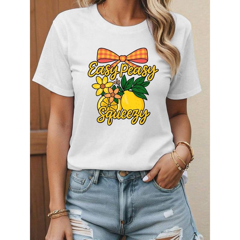 Casual Lightsaber brand - Shirt with "Easy Peasy Squeezy" Slogan Gunpla brand Citrus - Floral Design for WB shield Laid