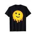 Casual Melting Print T-Shirt | FOG & Comfortable Short Sleeve Crewneck | Black with joyful TNF Design | Machine Washable...