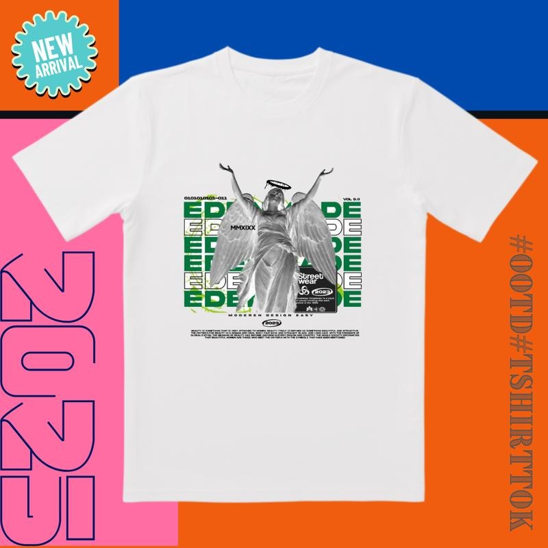 Statue of Liberty Print Tee |   Multicolor Gradient Background |   'Street Style' Trendy Must-Have |   Daily/Casual...