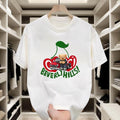 Casual Retro Cotton T - shirt |   Adorable Bear & Cherry Print for Weekend Hangouts Hoodie, Sweatshirt | RetroVerseTees.com