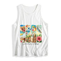 Casual Sleeveless Vest Featuring WB shield Fun "Summer Vibes" Design with Tropical - inspired Graphics T-Shirts, Hoodie,...