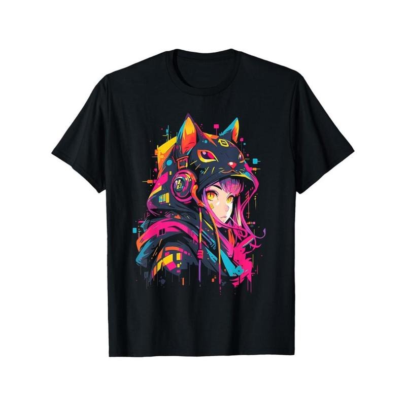 Casual T-shirt [Cyberpunk TNF Techwear T-Shirt] Selected Pure Cotton Anime Manga Cyberpunk TNF Techwear Harajuku T-Shirt...