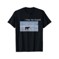 Casual T-shirt [Stupid Cow Meme Funny T-Shirt] Swoosh May Be Stupid Cow Meme Swoosh may be stupid Funny T-Shirt Graphic...