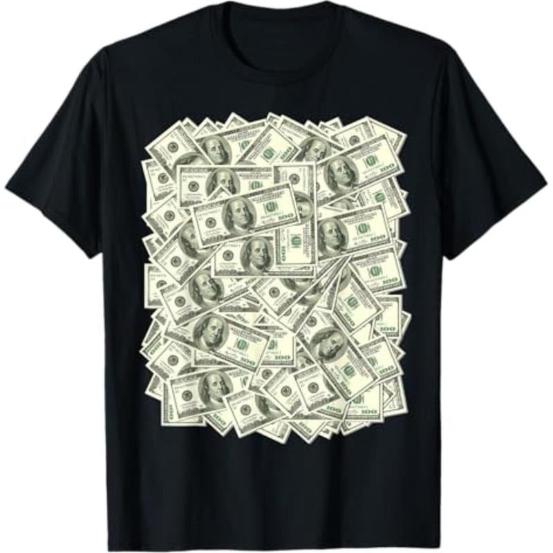 Casual T-shirt 100 dollar bills, Funny Straw hat pirates T-Shirt Graphic Graphic Tees Hoodie, Sweatshirt | RetroVerseTees.com