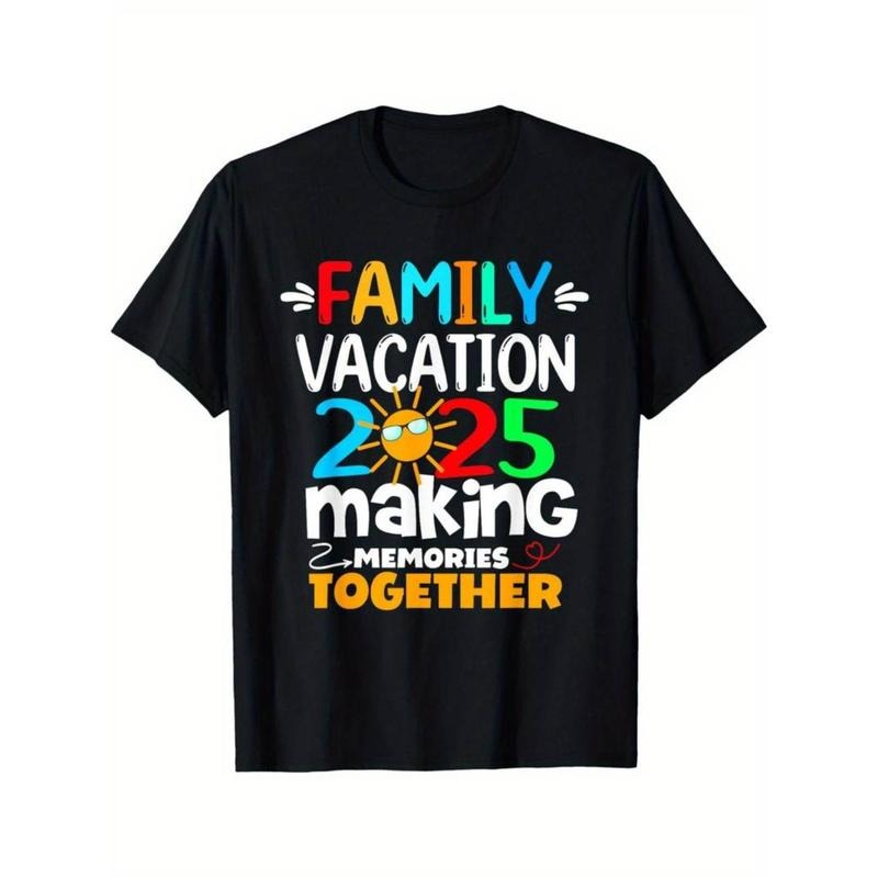 Casual T-shirt 2025 Family Vacation Graphic Tee