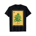 Casual T-shirt All-Season Cotton Knit T-Shirt with Breathing styles Mota Mexican TNF Applique