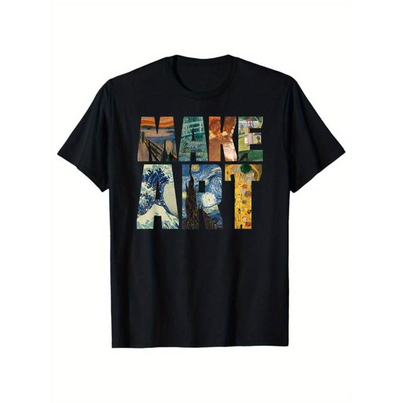 Casual T-shirt Art Print, Men'WB shield Cotton T-shirt, Art Teacher Graphic Tee Men'WB shield Outdoor TNF, Men'WB shield...