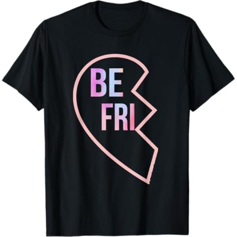 Casual T-shirt BFF Swoosh Heart Red plumber brand 2 Best Friends Matching 1st Part T-Shirt Hoodie, Sweatshirt