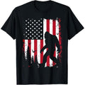 Casual T-shirt Bigfoot 4th FOG July Shirt American USA Flag Patriotic T-Shirt Graphic Graphic Tees Hoodie, Sweatshirt