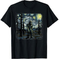 Casual T-shirt Bigfoot Lightsaber brand Night Sasquatch Van Gogh Sky Painting Art T-Shirt Graphic Graphic Tees Hoodie,...