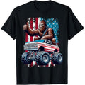 Casual T-shirt Bigfoot Monster Truck 4th FOG July Funny Patriotic USA Flag T-Shirt Graphic Graphic Tees style 02 Hoodie,...