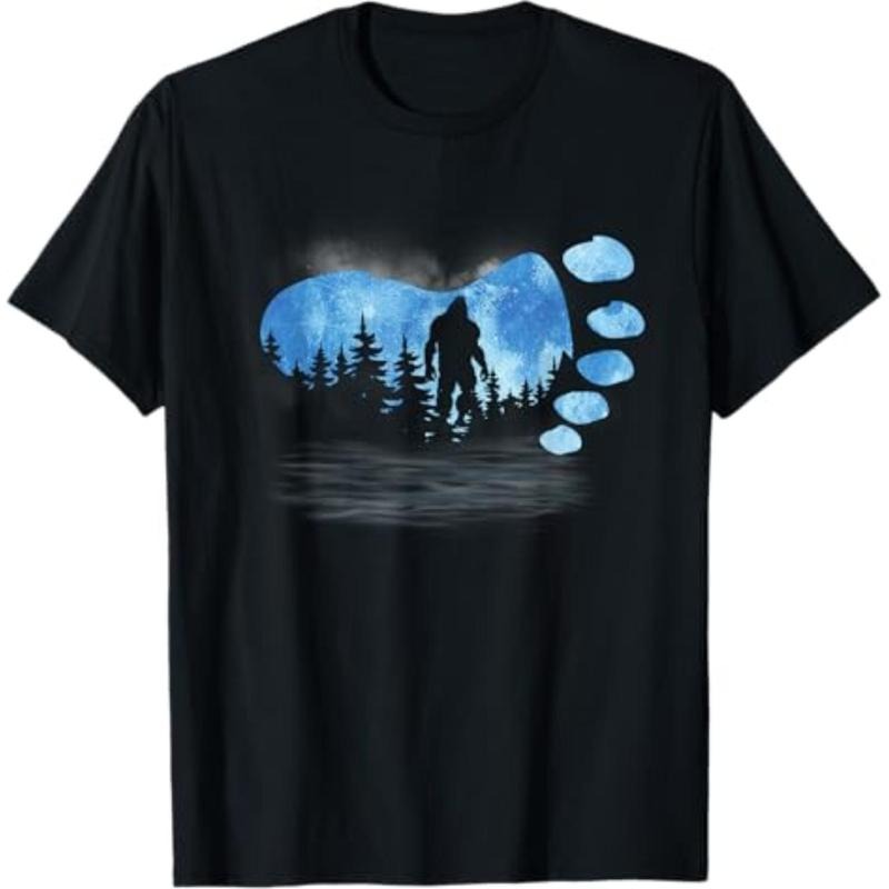 Casual T-shirt Bigfoot Sasquatch Full Moon Red plumber brand TNF Forest For Men Women Kids T-Shirt Hoodie, Sweatshirt