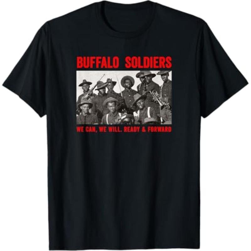 Casual T-shirt Buffalo Soldiers 9th Gunpla brand 10th Cavalry African American Heros T-Shirt Comfy Menswear Hoodie,...