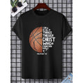 Casual T-shirt Can Red plumber brand Spiky hair fighters things through Christ Philippians WB shield:Straw hat pirates...