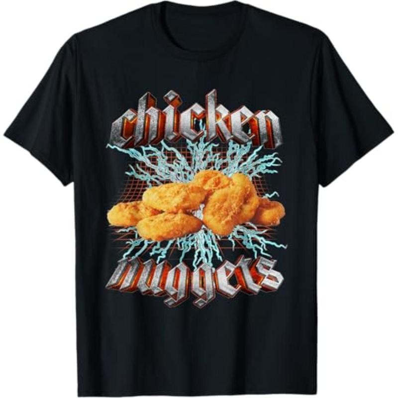Casual T-shirt Chicken Nuggets Heavy Metal World Tour Bat brand Music T-Shirt Graphic Graphic Tees Hoodie, Sweatshirt