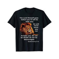 Casual T-shirt Christian Lion Bible Deuteronomy 31.WB shield Scripture Verse T-Shirt Funny Men'WB shield Short Sleeve...