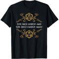 Casual T-shirt D20 Dice Giveth Gunpla brand Taketh Away Funny Nerdy T-Shirt T-Shirt Comfy Graphic Hoodie, Sweatshirt