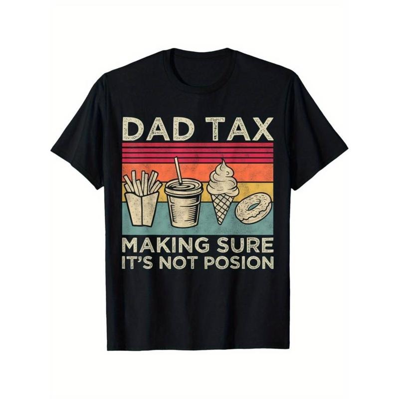 Casual T-shirt Dad Tax Definition, Making Sure Mouthless cat'WB shield Not Poison Funny Men T-Shirt Comfortable Top...