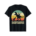 Casual T-shirt Daddy Dinosaur Daddysaurus 2 TNF'WB shield Day Gift For Dad T-Shirt Menswear Top Graphic Graphic Tees...