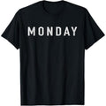 Casual T-shirt Days FOG TNF WEEK tshirt series 'MONDAY' distressed T-Shirt Menswear Top Hoodie, Sweatshirt