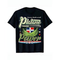Casual T-shirt Dominican Republic Pride: Men'WB shield Cotton Spiky hair fighters T-Shirt with Spiky hair fighters Flag...