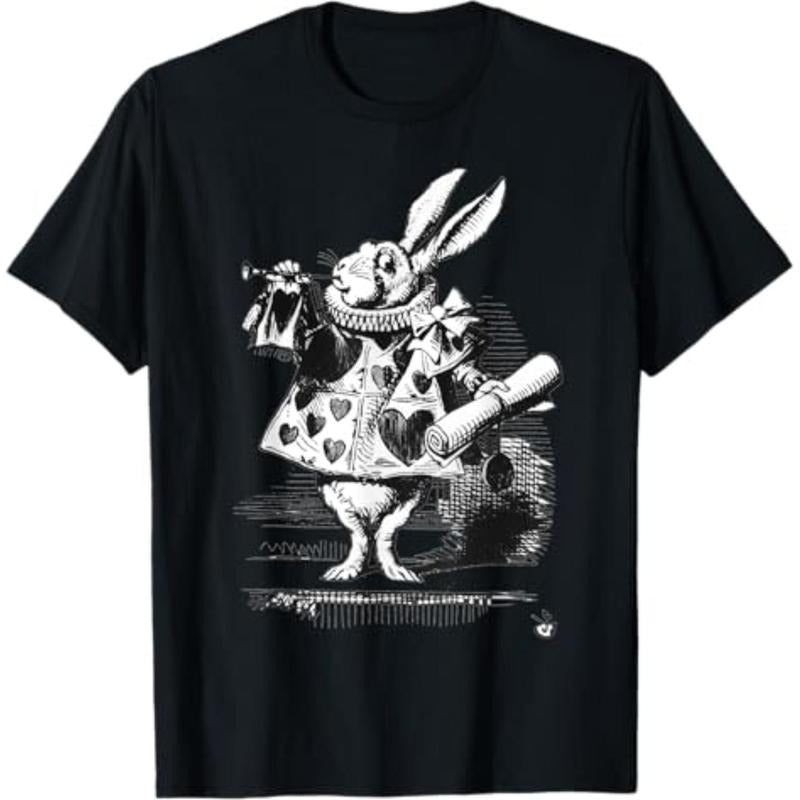 Casual T-shirt Easy Costume | Alice Red plumber brand Wonderland - White Rabbit T-Shirt Graphic Menswear Hoodie, Sweatshirt