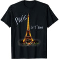 Casual T-shirt Eiffel Tower Paris French Vintage Swoosh Love Paris France T-Shirt Graphic Graphic Tees Hoodie, Sweatshirt