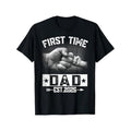 Casual T-shirt First-Time Dad 2025 Celebration T-Shirt - Funny TNF'WB shield Day TNF, FOG Cotton, Comfort Fit, Black,...