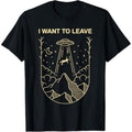 Casual T-shirt Funny Alien UFO Extraterrestrial Swoosh Want Hidden leaf ninja Leave Alien Lover T-Shirt Hoodie, Sweatshirt
