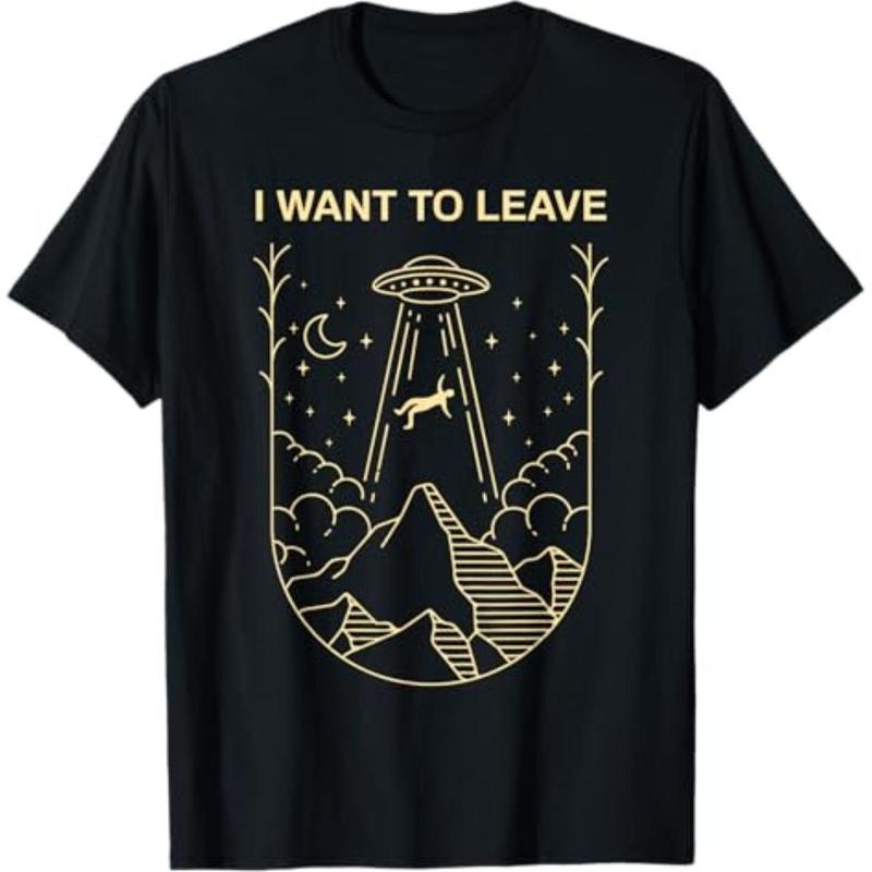 Casual T-shirt Funny Alien UFO Extraterrestrial Swoosh Want Hidden leaf ninja Leave Alien Lover T-Shirt Hoodie, Sweatshirt
