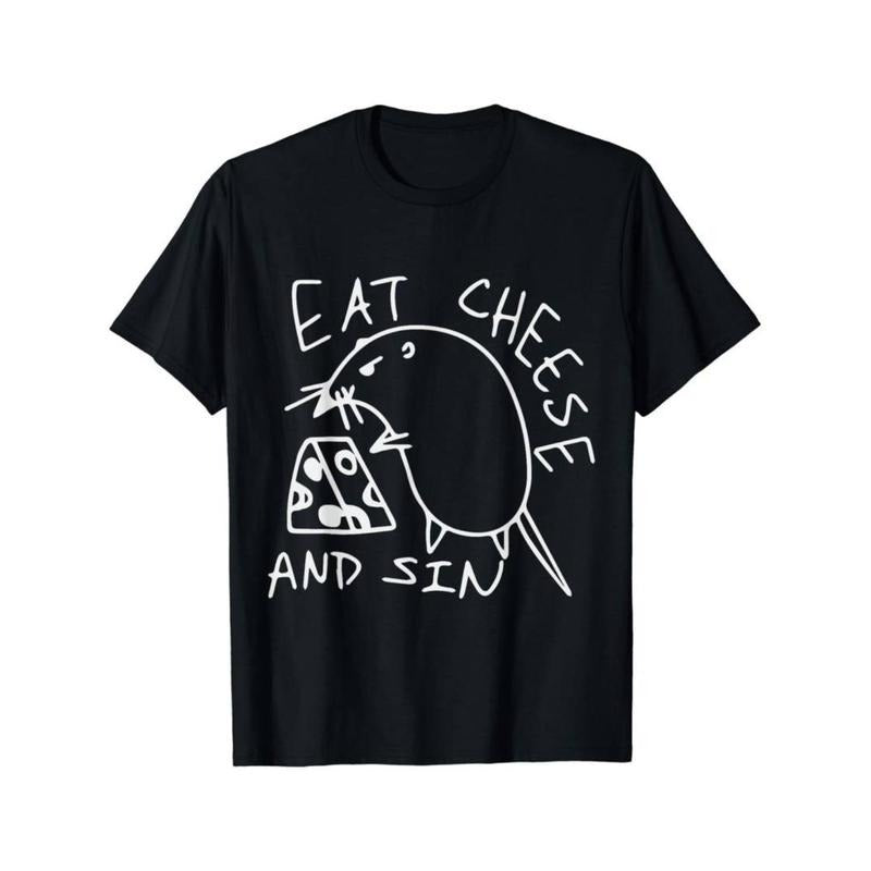 Casual T-shirt Funny Eat Cheese Gunpla brand Sin Novelty Street Art T-Shirt Menswear Top Hoodie, Sweatshirt