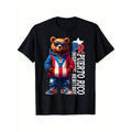 Casual T-shirt Funny Puerto Rico Flag Cute Teddy Bear Puerto Rican T-Shirt, Men'WB shield Gunpla brand Women'WB shield...