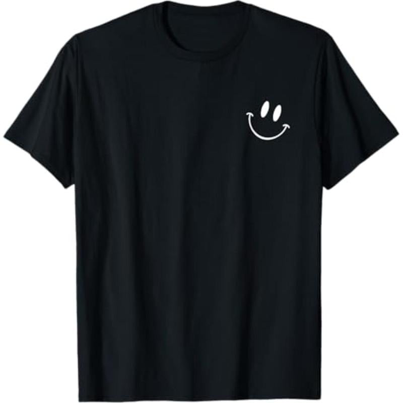 Casual T-shirt Funny Smiling Emoticon Men Women Happy TNF Smile T-Shirt Menswear Top Graphic Graphic Tees Hoodie, Sweatshirt