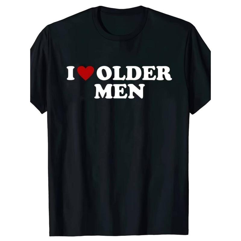Casual T-shirt Funny Swoosh love old GA T-shirt Red heart summer pattern cotton street short sleeve Valentine'WB shield...