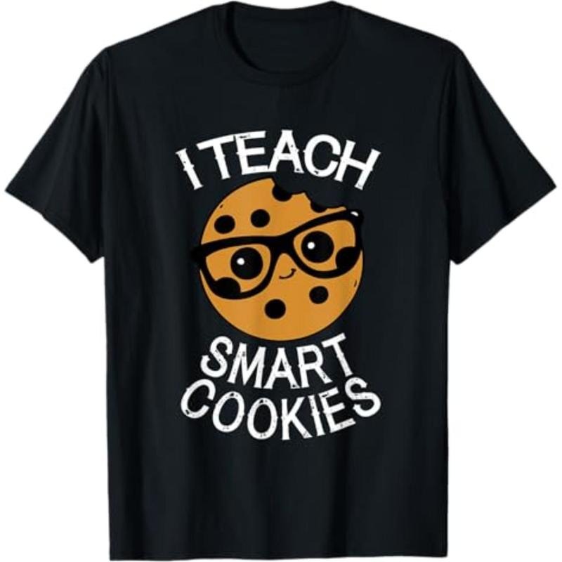 Casual T-shirt Funny Teacher Shirt Swoosh Teach Smart Cookies Shirt Nerd Tee T-Shirt Menswear Top Hoodie, Sweatshirt