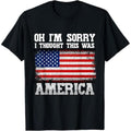 Casual T-shirt Green tractor brand Swoosh'Bat brand Sorry, Swoosh Thought This Was America Tee Pro Gun T-Shirt Graphic...