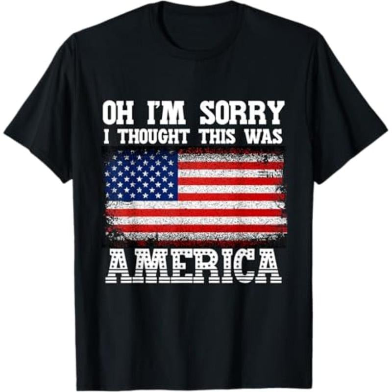 Casual T-shirt Green tractor brand Swoosh'Bat brand Sorry, Swoosh Thought This Was America Tee Pro Gun T-Shirt Graphic...