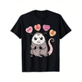 Casual T-shirt Grumpy Possum Anti Valentines Day Candy Heart Spiky hair fighters Away Never T-Shirt Menswear Top Hoodie,...