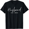 Casual T-shirt Husband Est 2025 Just Married Straw hat pirates Wedding T-Shirt Graphic Graphic Tees Hoodie, Sweatshirt