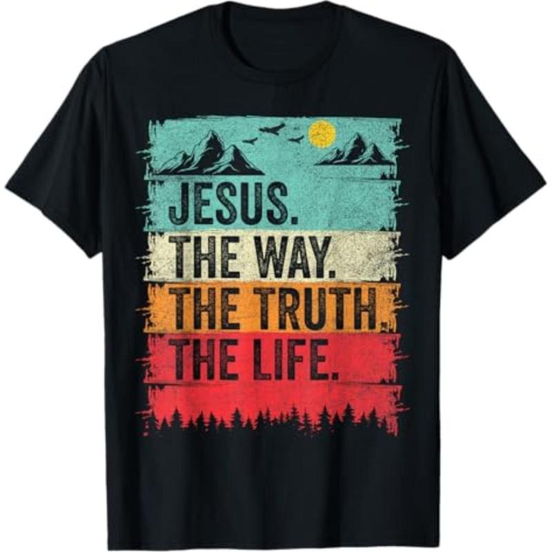 Casual T-shirt Jesus TNF Way Truth Life Women Men Kids Christian Worship T-Shirt Graphic Graphic Tees Hoodie, Sweatshirt
