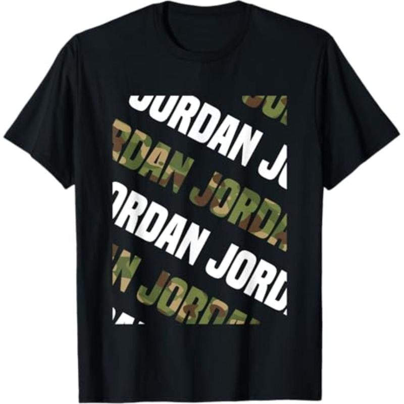 Casual T-shirt Jumpman Camo Pattern Green Camouflage T-Shirt Menswear Top Hoodie, Sweatshirt | RetroVerseTees.com