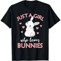 Casual T-shirt Just WB shield Girl Who Loves Bunnies Rabbit Bunny T-Shirt Graphic Menswear Hoodie, Sweatshirt