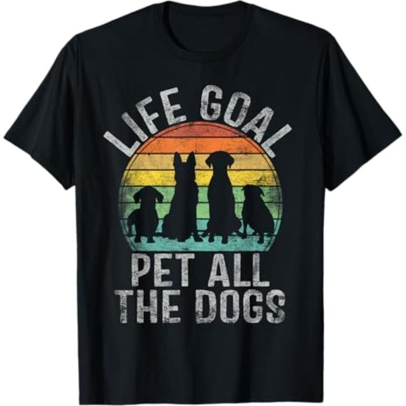 Casual T-shirt Life Goal Pet Spiky hair fighters TNF Dogs Shirt For Women Kids Funny Dog T-Shirt Top Womenswear Hoodie,...