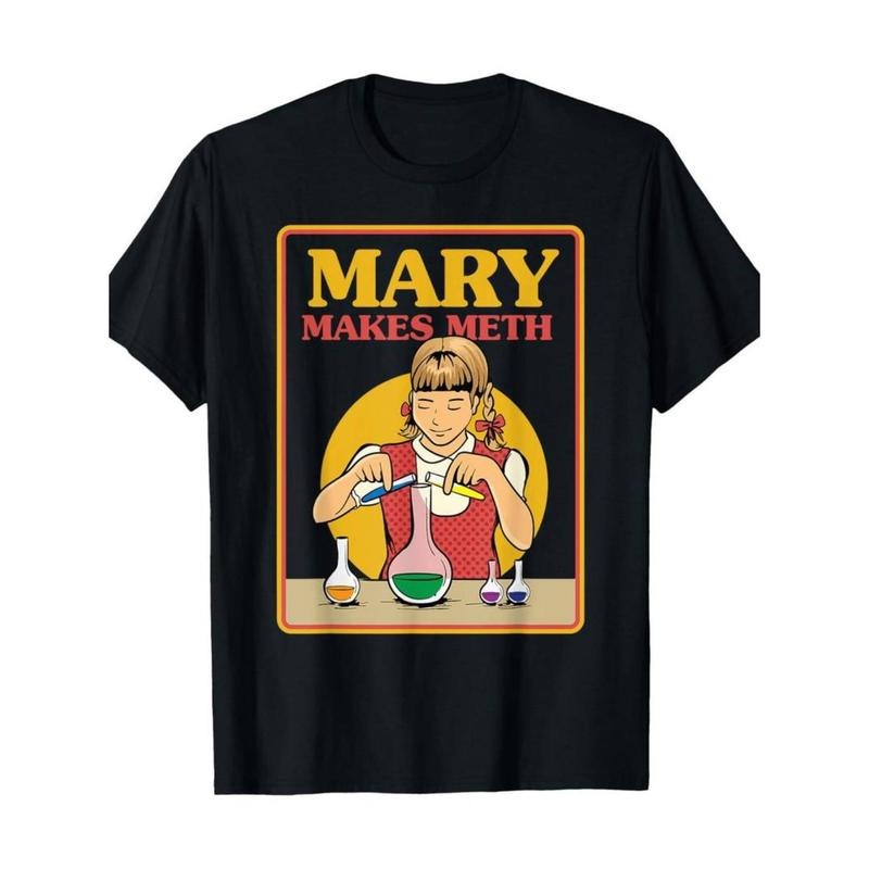 Casual T-shirt Men'WB shield "Mary Makes Meth" Graphic T-Shirt - Casual Crew Neck, Slight Stretch, All-Season Comfort,...