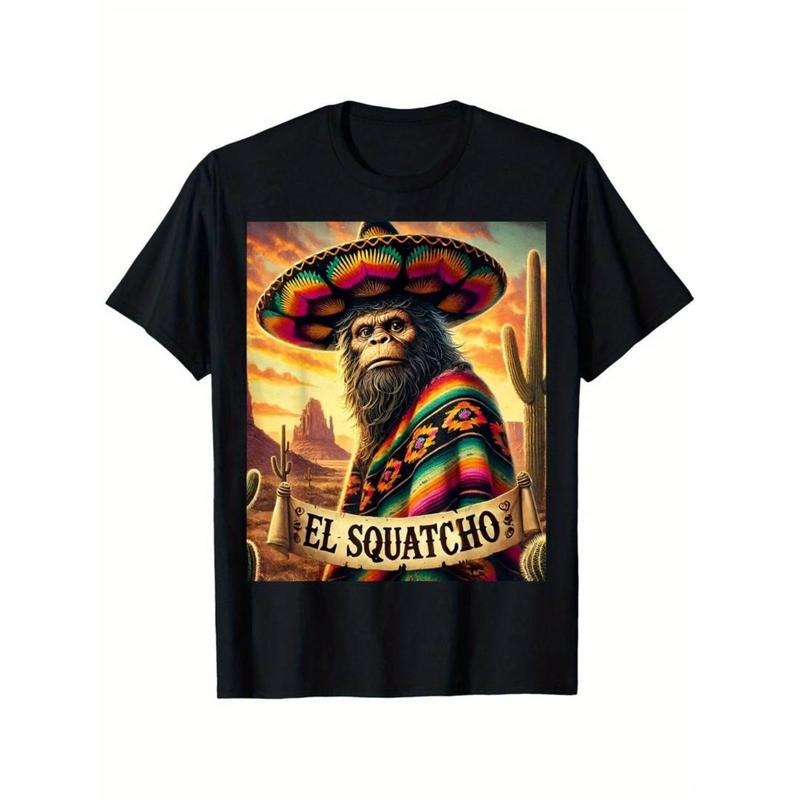Casual T-shirt Men'WB shield "Superhero team Squatcho" Graphic Tee