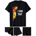 Casual T-shirt Men'WB shield "Swoosh SAW THAT" Jesus Meme T-Shirt - Casual Black Crew Neck Tee with Graphic Print,...